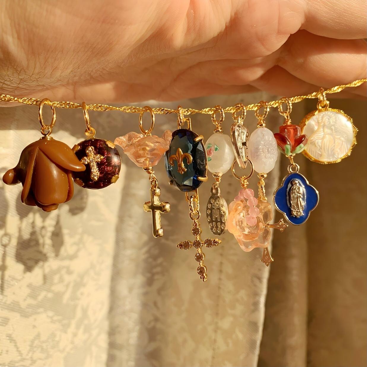 Natural Baroque Pearl & Gemstone Necklace | Dopamine Colorful Summer Jewelry