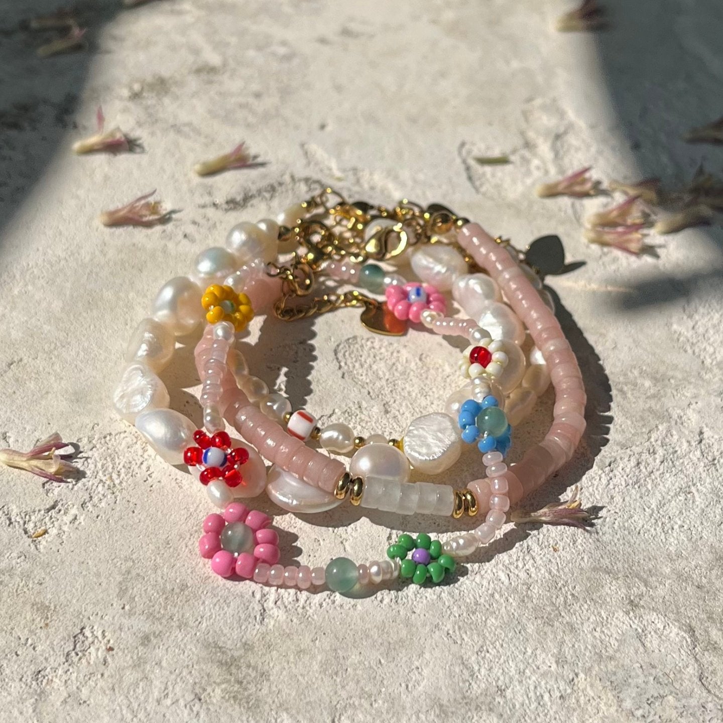 Dopamine Pink Natural Jade Beaded Bracelet