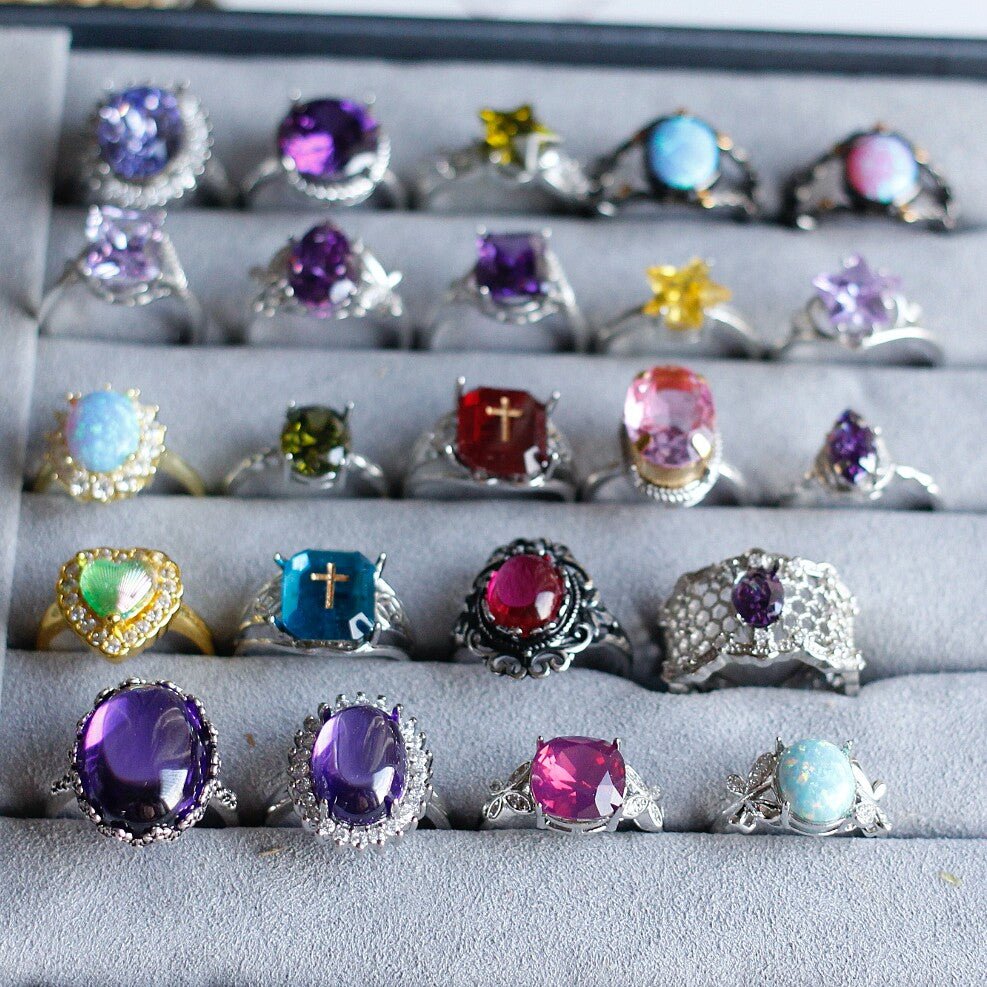 Vintage Filigree Purple Amethyst Ring - Doraflora