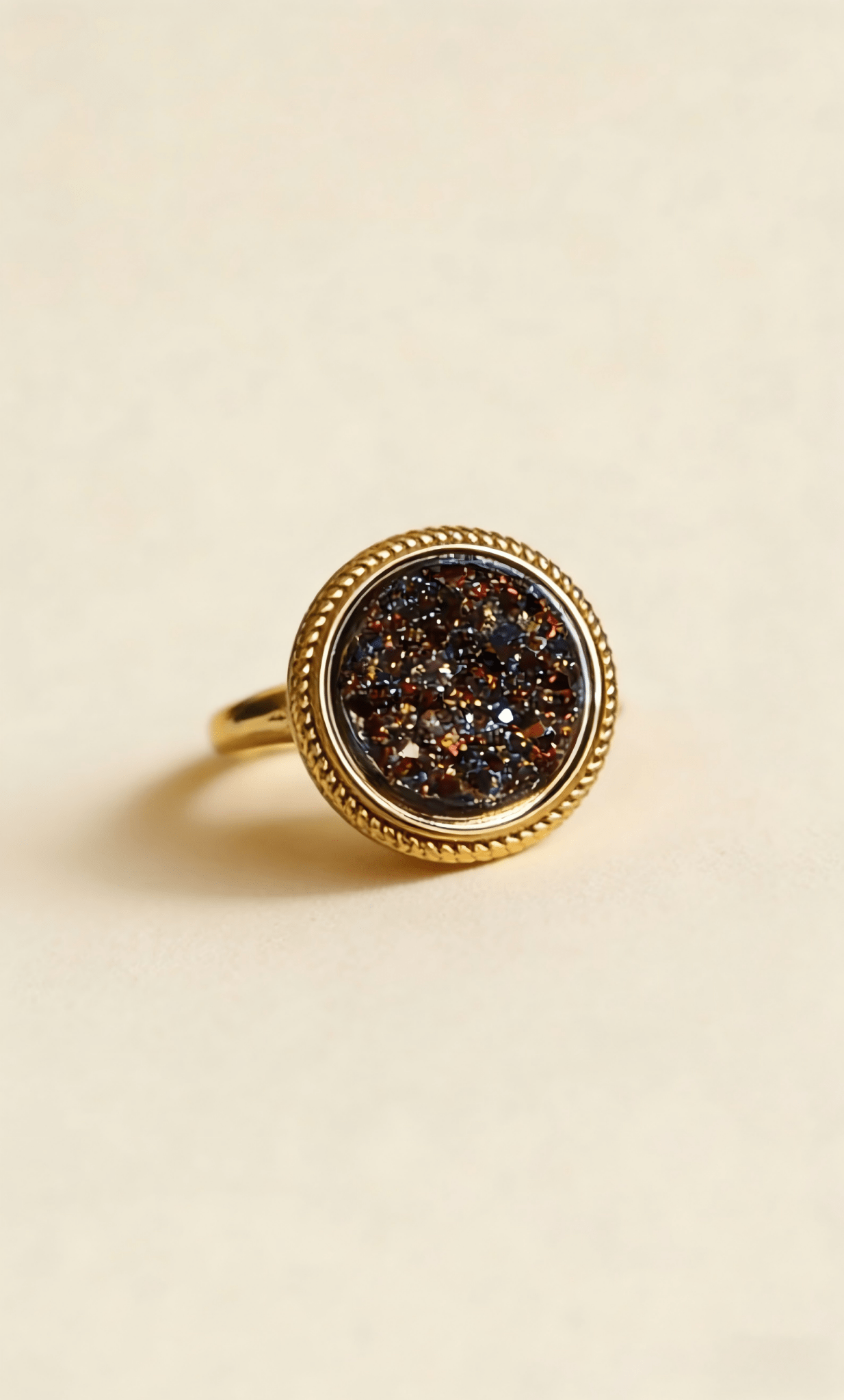 Vintage Multicolor Druzy Ring - Doraflora