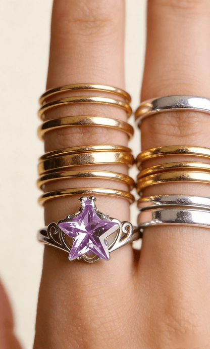 Vintage Murano Glass Star Ring - Doraflora