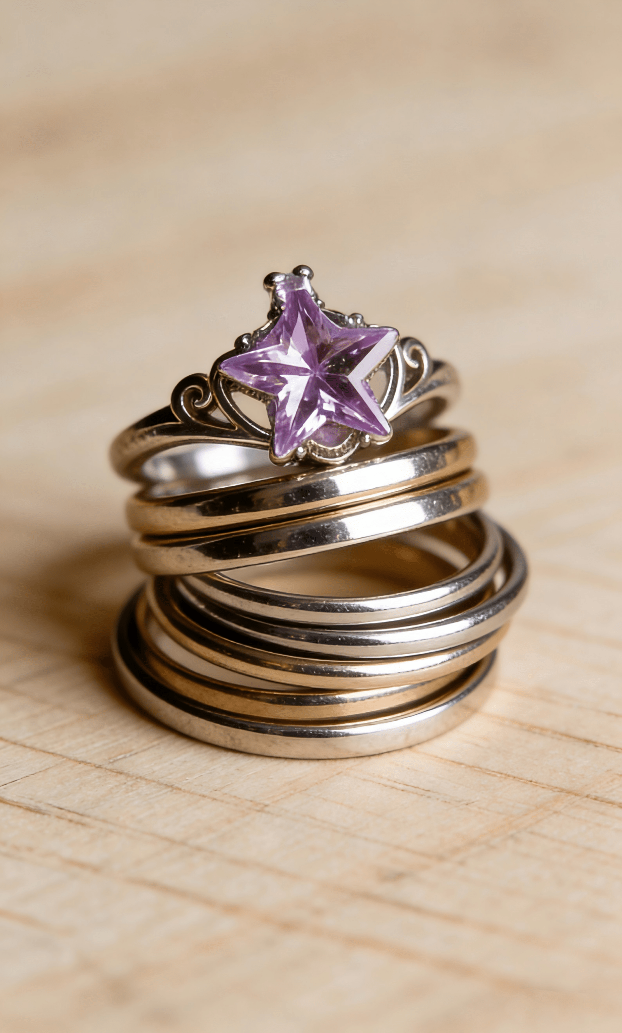 Vintage Murano Glass Star Ring - Doraflora