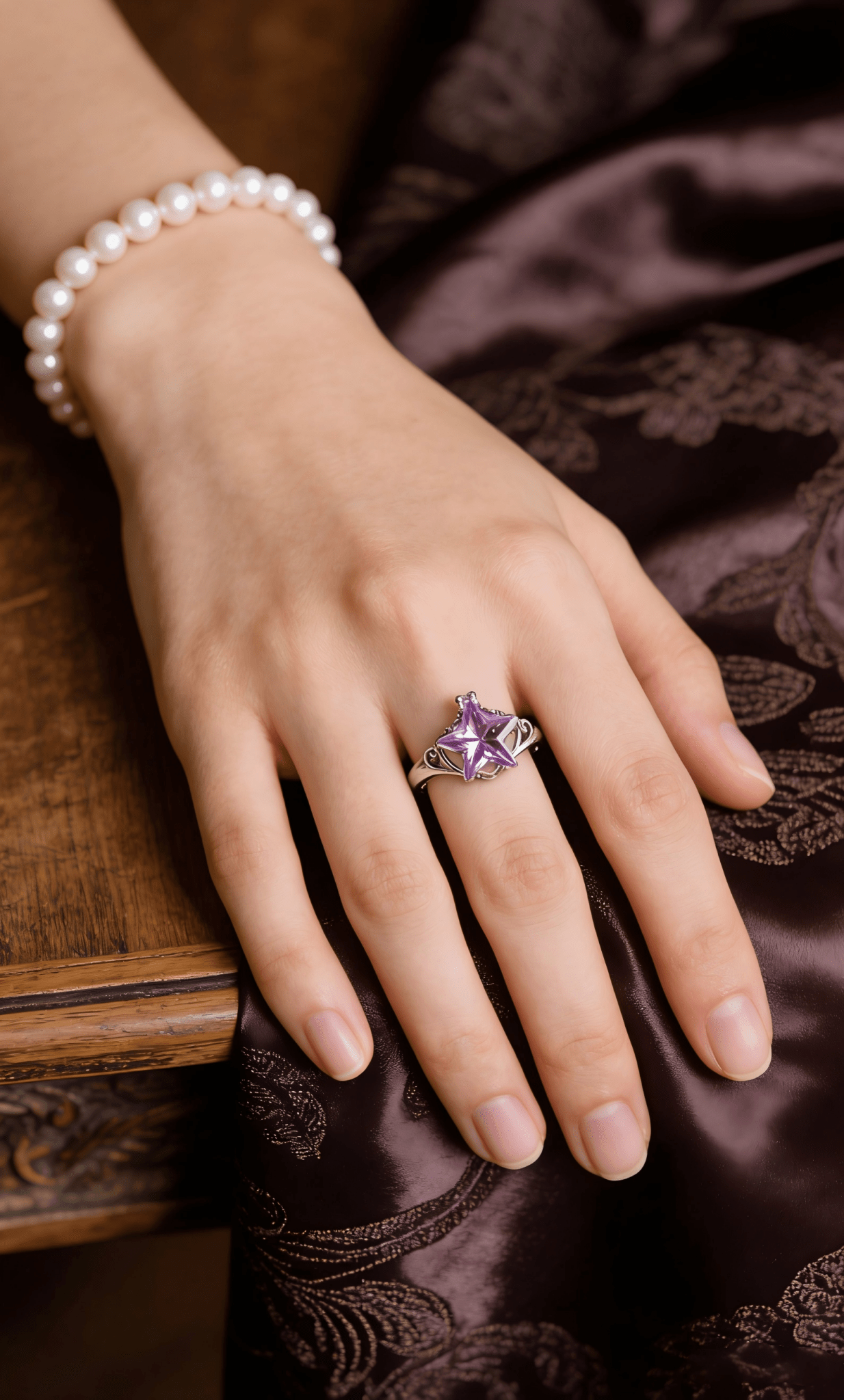 Vintage Murano Glass Star Ring - Doraflora