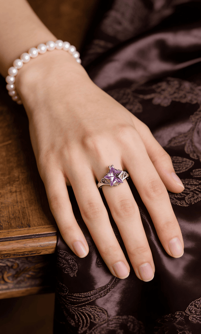 Vintage Murano Glass Star Ring - Doraflora